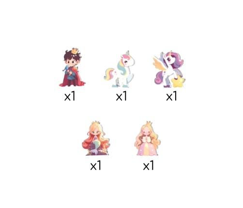 WOOPIE Klocki Magnetyczne Konstrukcyjne 3D Zestaw Edukacyjny Bajkowy Zamek 55el.