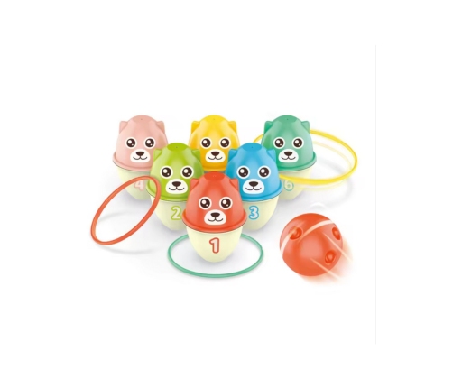 WOOPIE Kręgle Dla Dzieci Kolorowe Misie 3w1