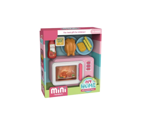 WOOPIE Różowa Kuchenka Mikrofalowa z Kurczakiem