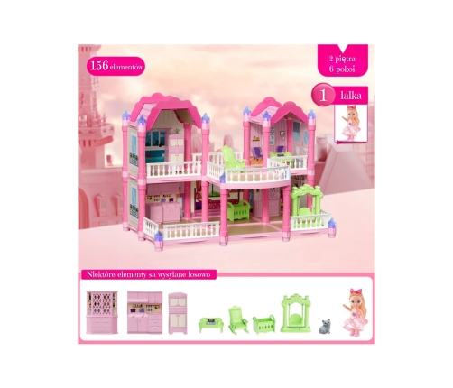 WOOPIE Domek Dla Lalek Willa Ogrodowa 156el.