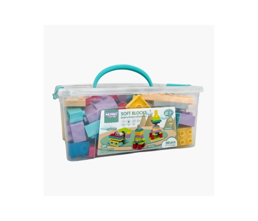 WOOPIE Klocki Soft Blocks Zestaw 99 Elementów w Pudełku