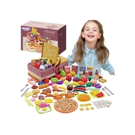 WOOPIE Kosz Piknikowy Owoce Warzywa Fast Food Zestaw XXL 103el. WOOPIE Kosz Piknikowy Owoce Warzywa Fast Food Zestaw XXL 103el.