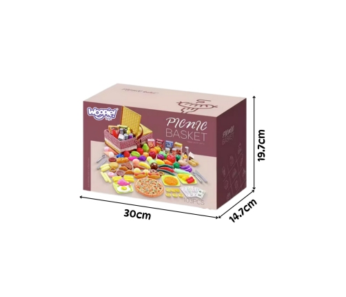 WOOPIE Kosz Piknikowy Owoce Warzywa Fast Food Zestaw XXL 103el.