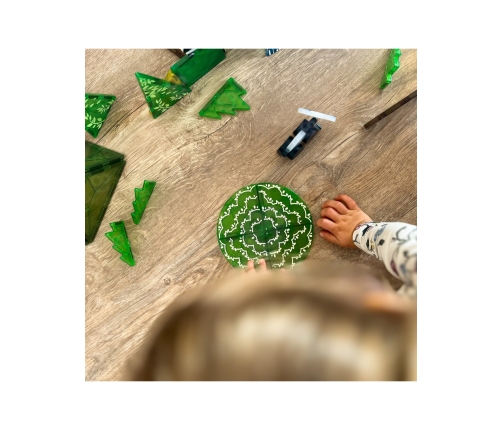 WOOPIE Klocki Magnetyczne Konstrukcyjne 3D Zestaw Edukacyjny Rzadkie Zwierzęta 45el.