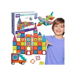 WOOPIE Klocki Magnetyczne 3D Zestaw Pociąg 71el.