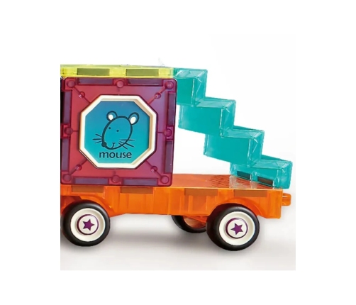 WOOPIE Klocki Magnetyczne 3D Zestaw Pociąg 71el.