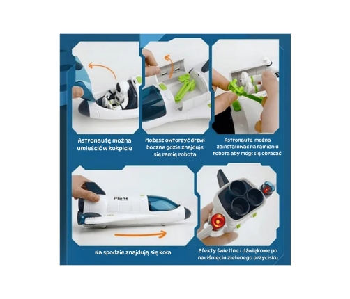 WOOPIE Zestaw Kosmiczny Prom i Łazik Space Set