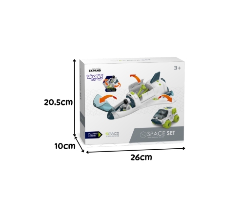 WOOPIE Zestaw Kosmiczny Prom i Łazik Space Set