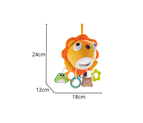 WOOPIE Baby Pluszowy Lew Maskotka Interaktywna Przytulanka Muzyczna z Zawieszkami i Gryzakami