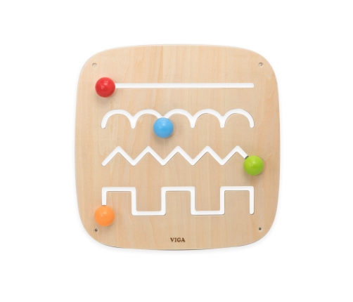 VIGA Drewniana Tablica Manipulacyjna Sensoryczna Labirynt