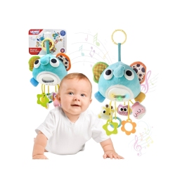 WOOPIE Baby Pluszowy Słonik Maskotka Interaktywna Przytulanka Muzyczna z Zawieszkami i Gryzakami