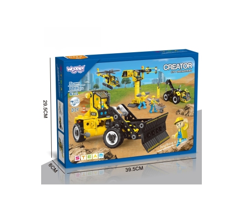 WOOPIE Klocki Konstrukcyjne Zbuduj Pojazdy Budowlane 8 Modeli STEAM