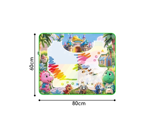 WOOPIE Mata Wodna do Malowania dla Dzieci z Dinozaurami + Akcesoria