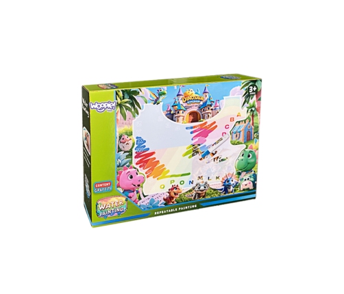 WOOPIE Mata Wodna do Malowania dla Dzieci z Dinozaurami + Akcesoria