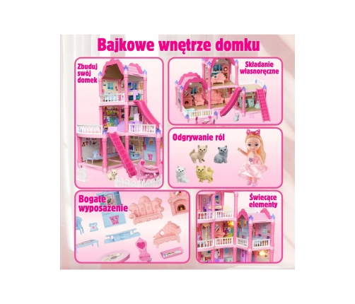 WOOPIE Domek dla Lalek Villa z Akcesoriami i Lalką 296el.