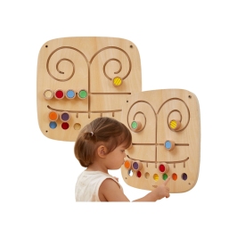 VIGA Drewniana Tablica Manipulacyjna Sensoryczna Labirynt Dotknij i Dopasuj VIGA Drewniana Tablica Manipulacyjna Sensoryczna Labirynt Dotknij i Dopasuj