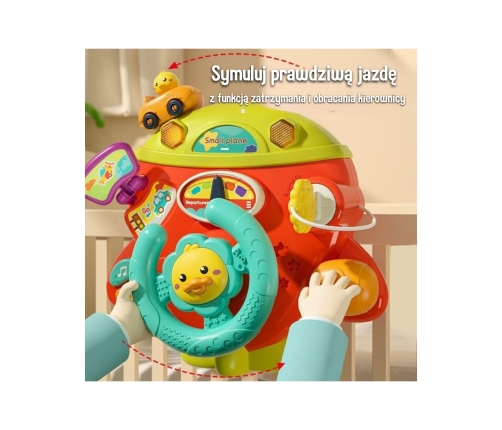 WOOPIE BABY Interaktywna Kierownica Samolot Pojazd na Łózeczko Wózek Efekty 18m+