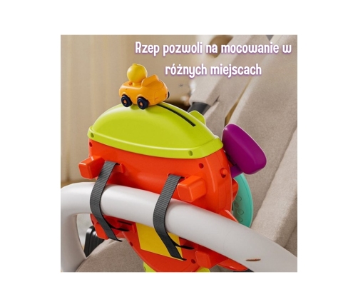 WOOPIE BABY Interaktywna Kierownica Samolot Pojazd na Łózeczko Wózek Efekty 18m+