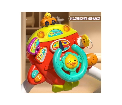 WOOPIE BABY Interaktywna Kierownica Samolot Pojazd na Łózeczko Wózek Efekty 18m+