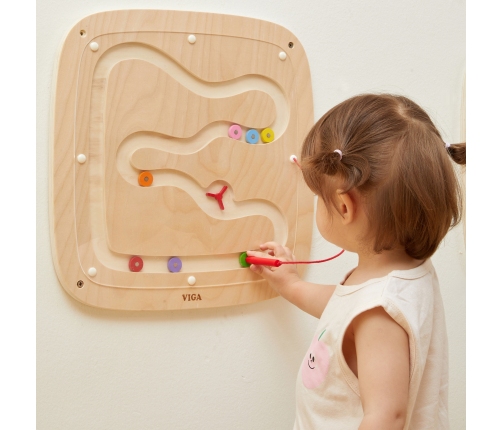VIGA Drewniana Tablica Manipulacyjna Sensoryczna Przepływ Grawitacyjny
