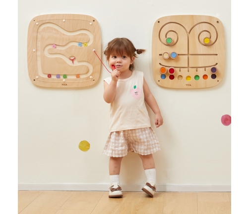 VIGA Drewniana Tablica Manipulacyjna Sensoryczna Przepływ Grawitacyjny