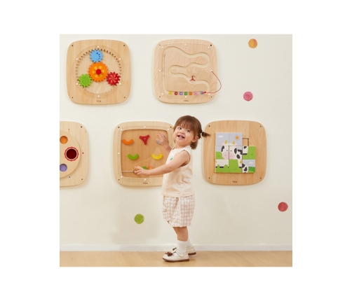 VIGA Drewniana Tablica Manipulacyjna Sensoryczna Przepływ Grawitacyjny