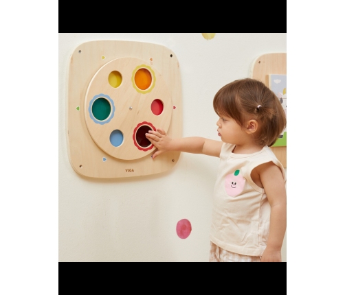 VIGA Drewniana Tablica Manipulacyjna Sensoryczna Mieszanie Kolorów