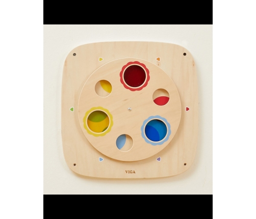 VIGA Drewniana Tablica Manipulacyjna Sensoryczna Mieszanie Kolorów