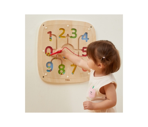 VIGA Drewniana Tablica Manipulacyjna Sensoryczna Nauka Liczenia Sorter