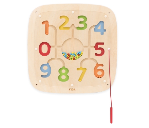 VIGA Drewniana Tablica Manipulacyjna Sensoryczna Nauka Liczenia Sorter