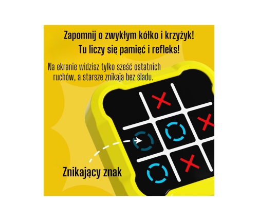 WOOPIE Gra Elektroniczna Kółko i Krzyżyk Logiczna Edukacyjna 4w1