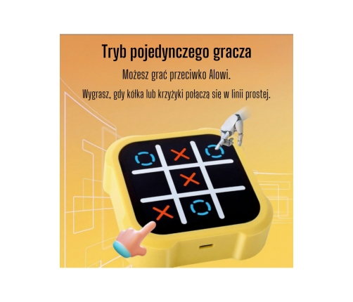 WOOPIE Gra Elektroniczna Kółko i Krzyżyk Logiczna Edukacyjna 4w1