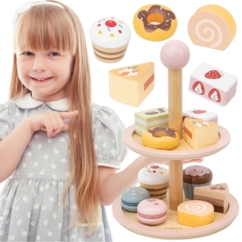 VIGA Drewniany Stojak na Ciasto z Akcesoriami VIGA Drewniany Stojak na Ciasto z Akcesoriami