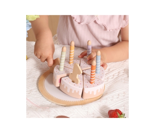 VIGA Drewniany Tort Urodzinowy do Krojenia