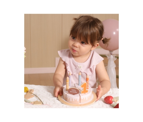 VIGA Drewniany Tort Urodzinowy do Krojenia