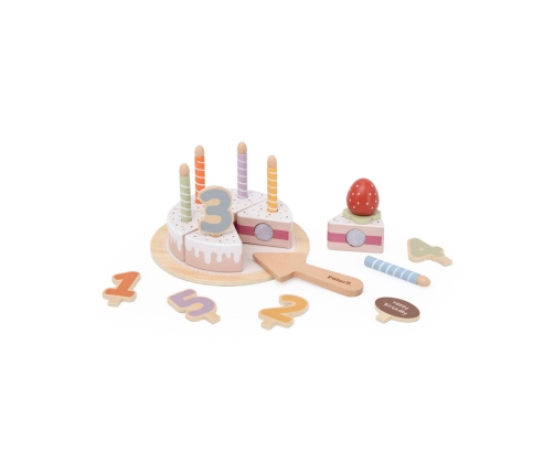 VIGA Drewniany Tort Urodzinowy do Krojenia