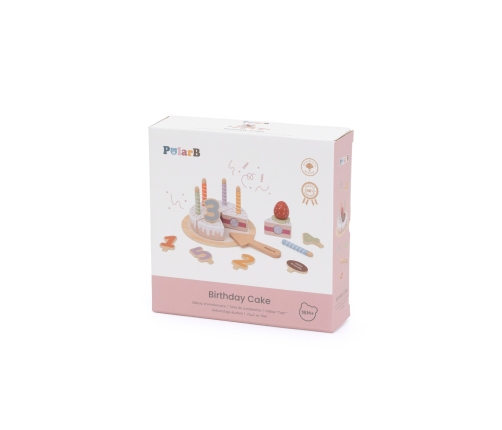 VIGA Drewniany Tort Urodzinowy do Krojenia