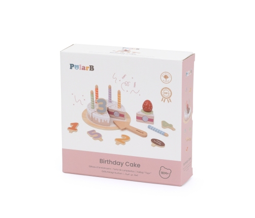 VIGA Drewniany Tort Urodzinowy do Krojenia