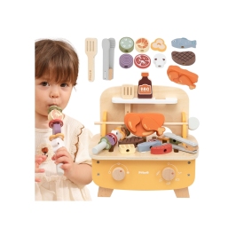 VIGA Drewniany Zestaw do Grillowania BBQ Grill