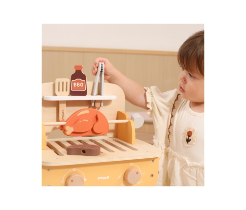 VIGA Drewniany Zestaw do Grillowania BBQ Grill