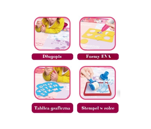 WOOPIE Mata Wodna Magiczna do Rysowania dla Małej Księżniczki