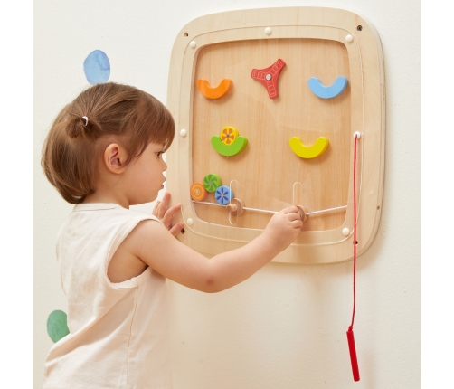 VIGA Drewniana Tablica Manipulacyjna Sensoryczna Gra w Pinball