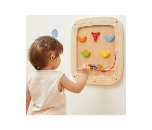 VIGA Drewniana Tablica Manipulacyjna Sensoryczna Gra w Pinball