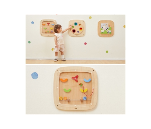 VIGA Drewniana Tablica Manipulacyjna Sensoryczna Gra w Pinball