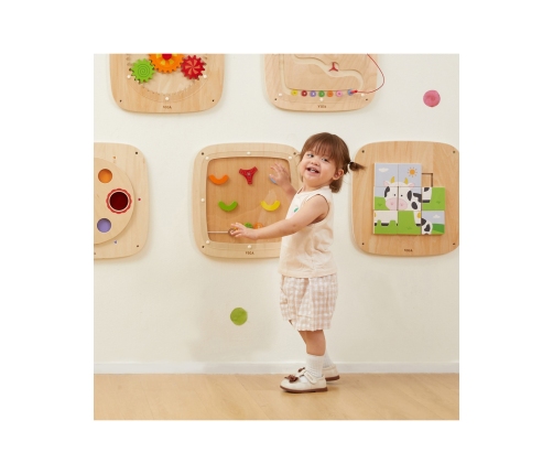 VIGA Drewniana Tablica Manipulacyjna Sensoryczna Gra w Pinball