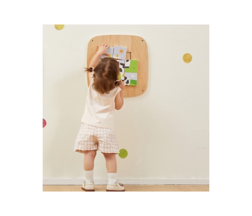 VIGA Drewniana Tablica Manipulacyjna Sensoryczna Układanka Obrazkowa