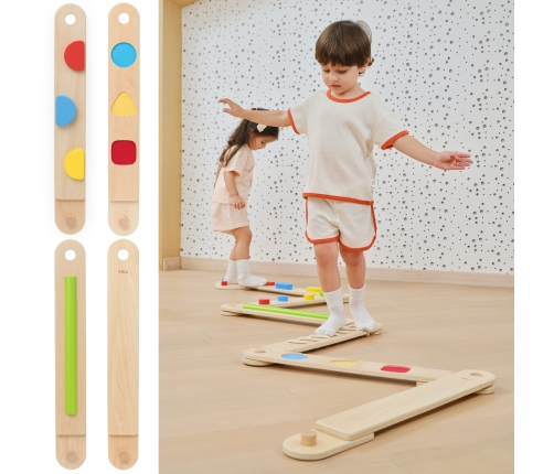 VIGA Drewniana Równoważnia Modułowa Tor Ścieżka Sensoryczna