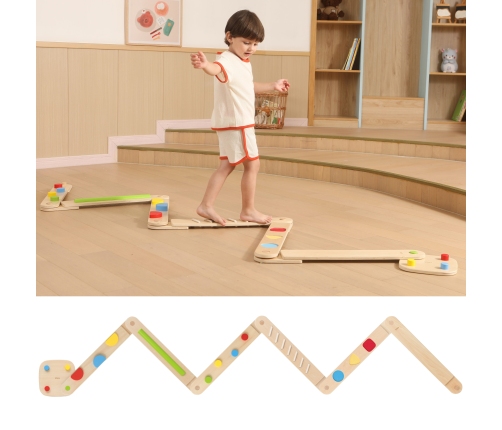 VIGA Drewniana Równoważnia Modułowa Tor Ścieżka Sensoryczna