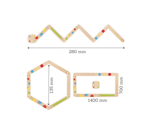 VIGA Drewniana Równoważnia Modułowa Tor Ścieżka Sensoryczna