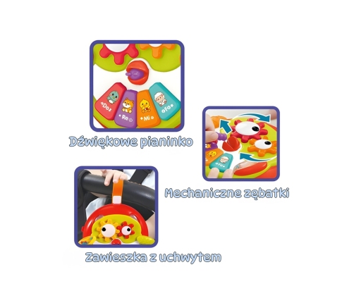 WOOPIE BABY Interaktywna Zabawka Sowa Pianinko z Szeleszczącym Ogonem